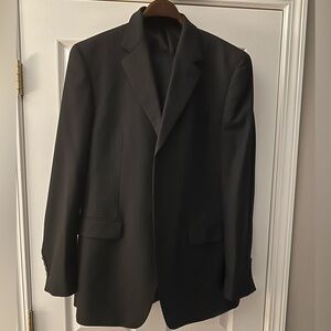 $495 New Black Ralph Lauren 42Long 36W Black Pinstripe 100% Wool Suit Dillards